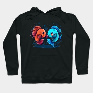 TWO COOL BETTA FISH FIGHTING Hoodie